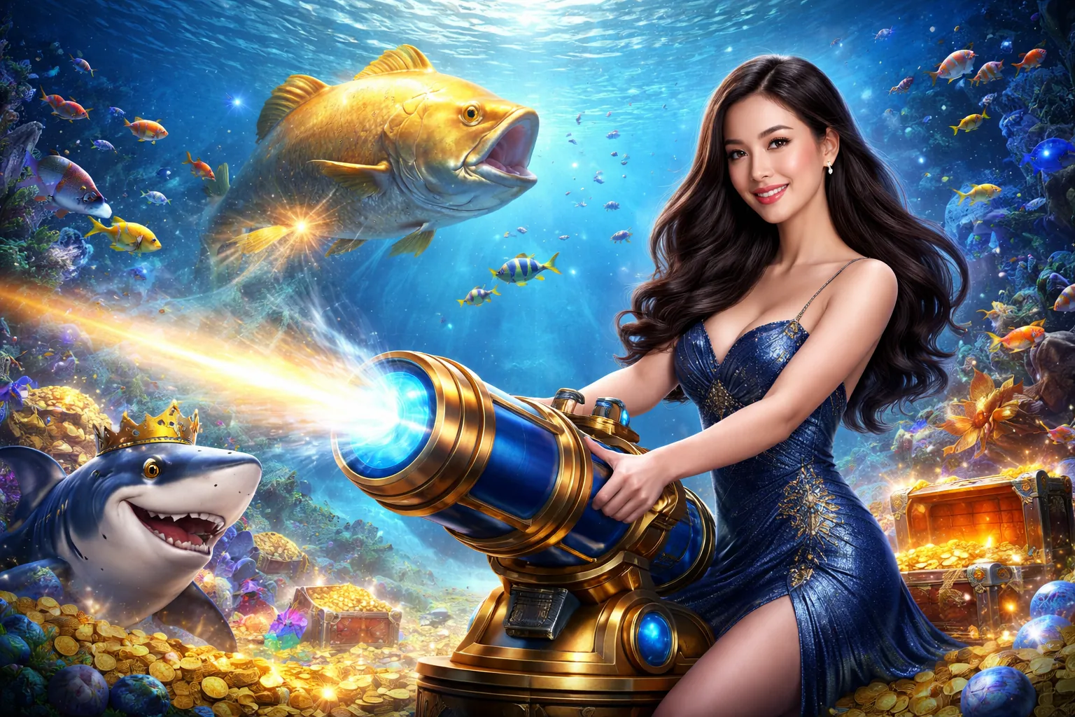 Hình ảnh chính game Bắn Cá, người chơi đang đăng nhập để trải nghiệm